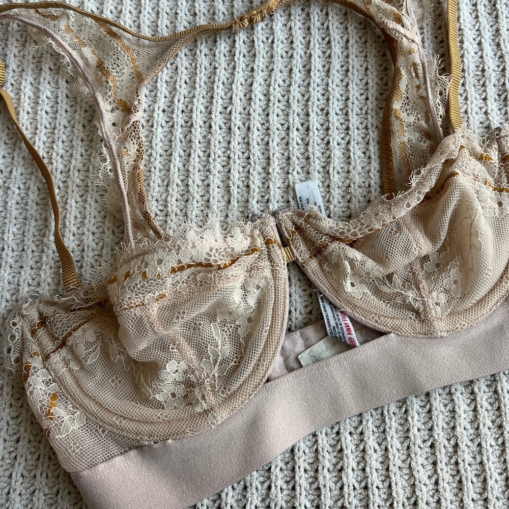 Free People honey and lace fairy underwire bra